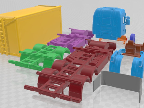 Scania R730 Printable Truck 3D Print Model