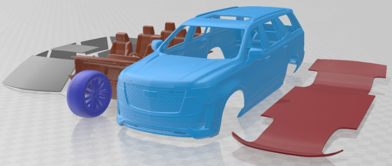 Cadillac Escalade Luxury 2021 Printable Car Modelo de impresión 3D .c4d .max .obj .3ds .fbx .stl .blend 