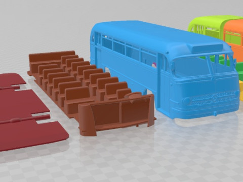 Mercedes Benz O 321 H Bus 1954 Printable 3D Print Model