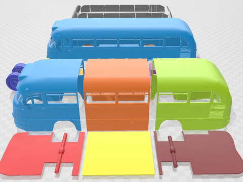 Mercedes Benz O 321 H Bus 1954 Printable 3D Print Model