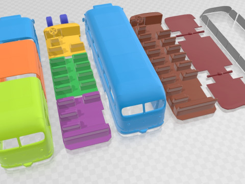 Mercedes Benz O 321 H Bus 1954 Printable 3D Print Model