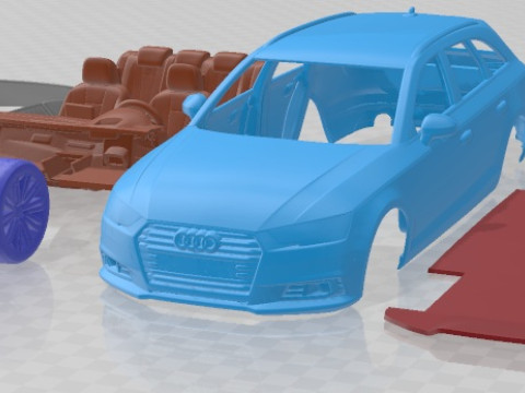 Audi A4 Avant 2016 Printable Car Modèles 3D en vedette