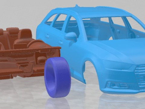 Audi A4 Avant 2016 Printable Car 3D Принт Модель