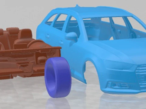 Audi A4 Avant 2016 Printable Car 3D Print Model