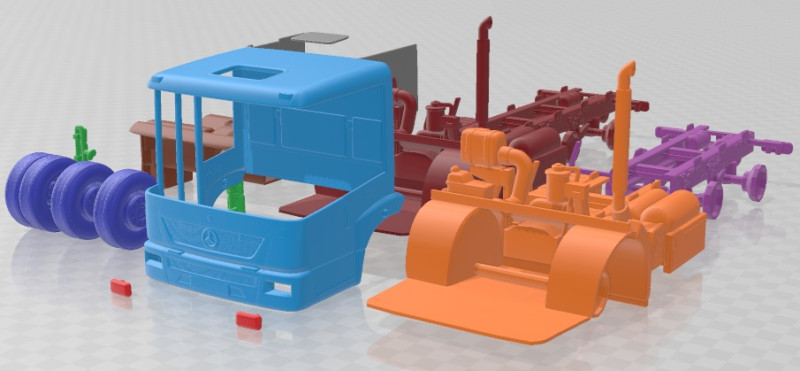 Mercedes Benz Econic 2009 Printable Truck 3D Baskı Modeli .c4d .max .obj .3ds .fbx .stl .blend