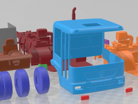 Mercedes Benz Econic 2009 Printable Truck 3D Baskı Modeli