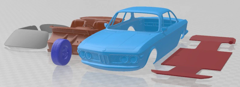 3-0 CSL 1973 Printable Car 3D Print Model .c4d .max .obj .3ds .fbx .stl .blend