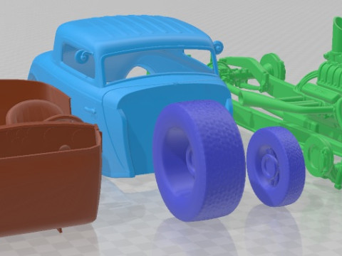 1934 Hot Rod Old School Printable Car 3D printmodel