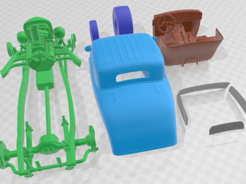 1934 Hot Rod Old School Printable Car 3D printmodel