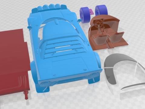 Lancia Stratos HF 1974 Printable Car 3D Print Model