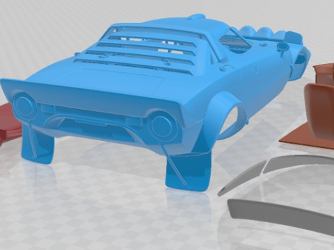 Lancia Stratos HF 1974 Printable Car 3D Print Model