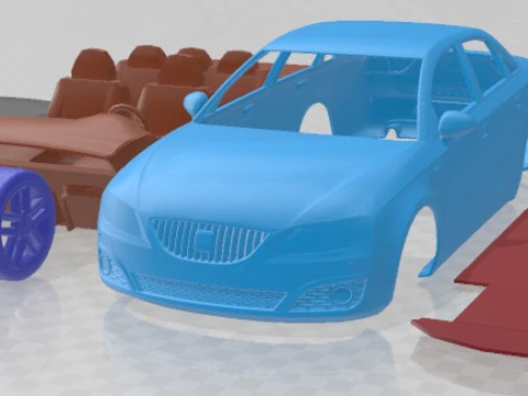 Seat Exeo Berline 2009 Voiture imprimable Modèles 3D en vedette