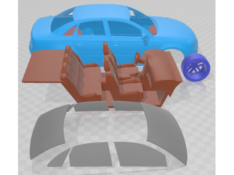 Seat Exeo Sedan 2009 Printable Car 3D Print Model