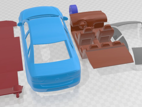 Seat Exeo Sedan 2009 Printable Car 3D Print Model