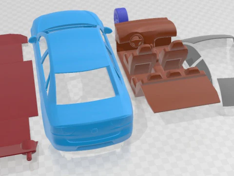 Seat Exeo Sedan 2009 Printable Car 3D Print Model
