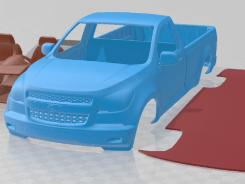 Chevrolet Colorado Regular Cab 2012 Printable Car Modelo de Impressão 3D