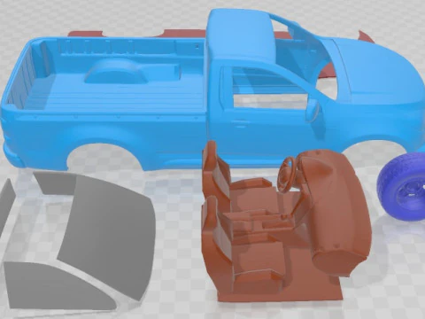 Chevrolet Colorado Regular Cab 2012 Printable Car 3D Print Model