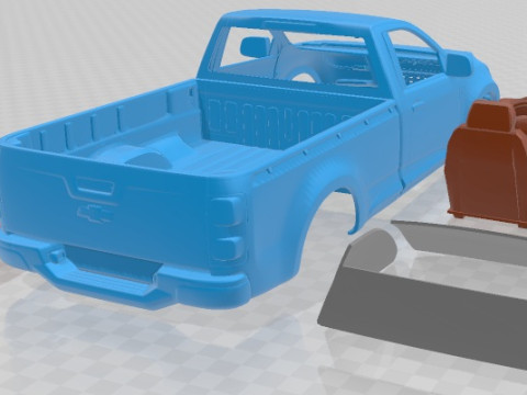 Chevrolet Colorado Regular Cab 2012 Printable Car 3D Принт Модель