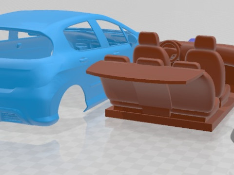 Peugeot 308 2008 Printable Car Modelo de Impressão 3D