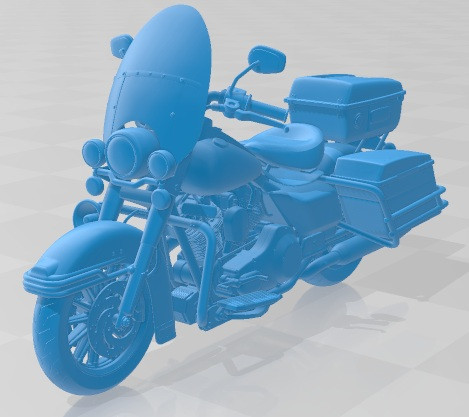 Harley Davidson Road King NYPD Police 2015 Printable Motorbike 3D Print Model .c4d .max .obj .3ds .fbx .stl .blend 
