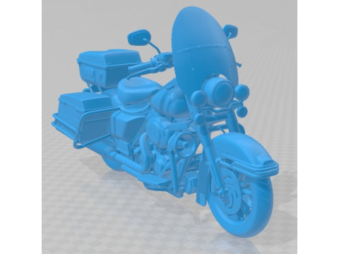 Harley Davidson Road King NYPD Police 2015 Printable Motorbike 3D Print Model