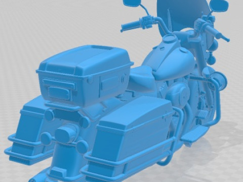 Harley Davidson Road King NYPD Police 2015 Printable Motorbike 3D Print Model