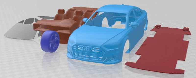 Audi S8 2020 Printable Car 3D Print Model .c4d .max .obj .3ds .fbx .stl .blend 