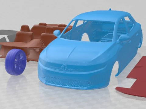 Opel Corsa 2024 Yazdırılabilir Araba 3D Baskı Modeli