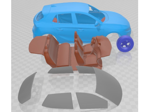 Opel Corsa 2024 Printable Car 3D 打印模型