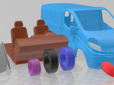 Renault Trafic 2010 Printable Van 3D Print Model