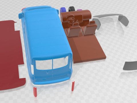 Renault Trafic 2010 Printable Van 3D Print Model