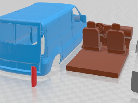 Renault Trafic 2010 Printable Van 3D Print Model