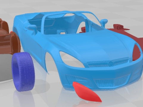 Opel GT 2007 Printable Car 3D Baskı Modeli