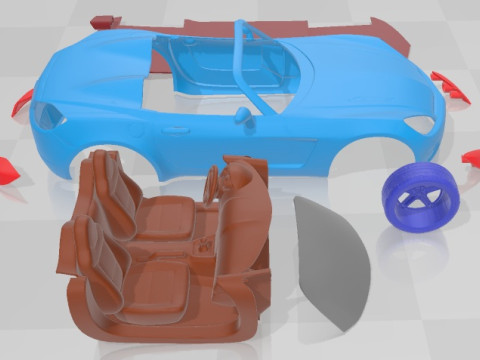 Opel GT 2007 Printable Car 3D Baskı Modeli