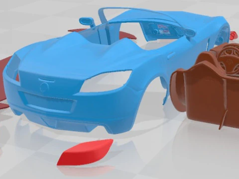 Opel GT 2007 Printable Car 3D Print Model