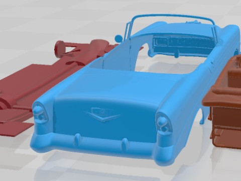 Chevrolet Bel Air 1956 Convertible Printable Car 3D Print Model