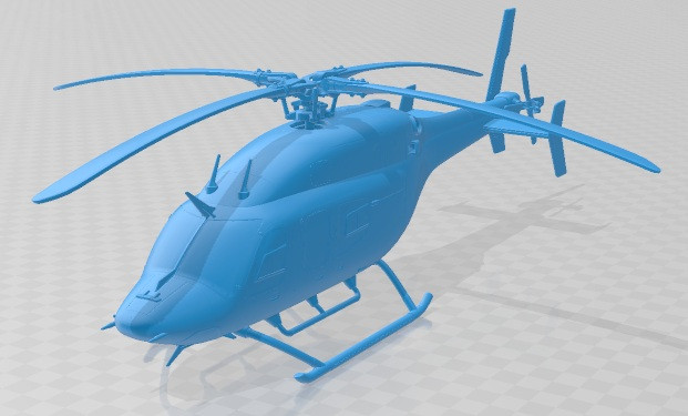 The Bell 429 EMS Printable Helicopter Model do druku 3D .c4d .max .obj .3ds .fbx .stl .blend