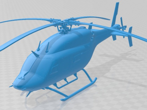 The Bell 429 EMS Printable Helicopter Model Cetak 3D