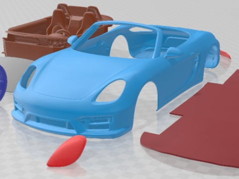 Porsche Boxster GTS 2015 Printable Car 3D 打印模型