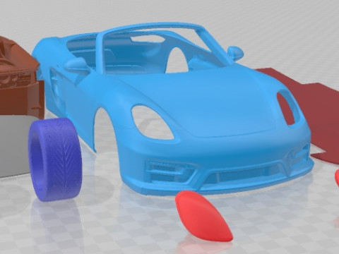 Porsche Boxster GTS 2015 Printable Car 3D Print Model