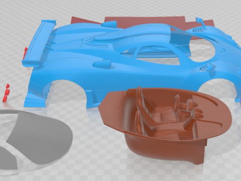 帕加尼 Zonda Cinque 可打印汽车 3D 打印模型