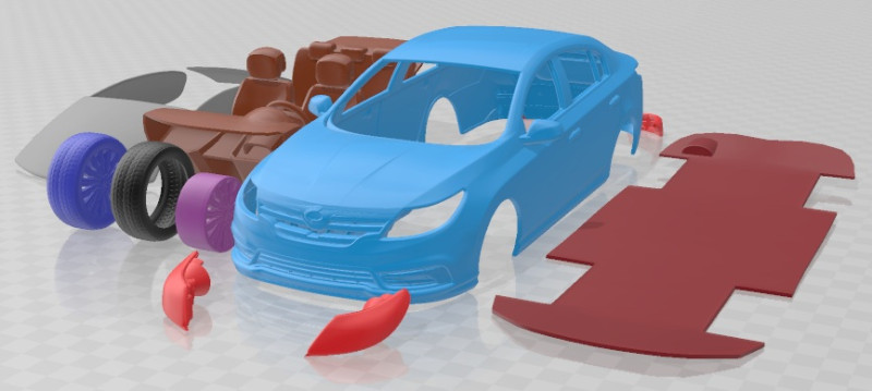 Samsung SM5 2019 Printable Car 3D Baskı Modeli .c4d .max .obj .3ds .fbx .stl .blend