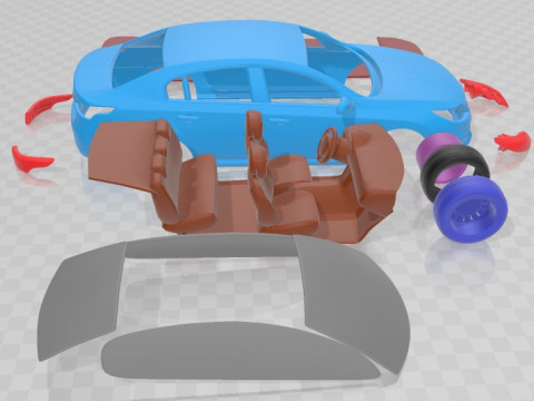 Samsung SM5 2019 Printable Car 3D Baskı Modeli