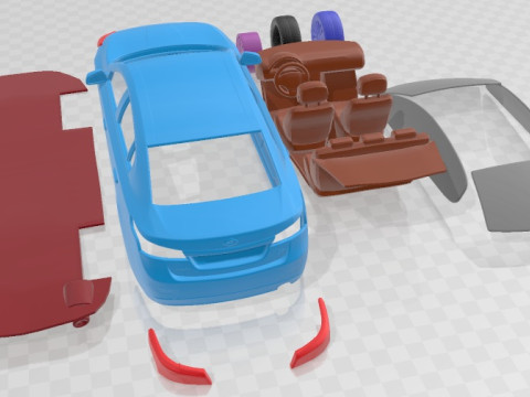 Samsung SM5 2019 Printable Car 3D Baskı Modeli