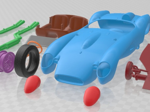 Ferrari 250 Testa Rossa 1957 Printable Car 3D 打印模型