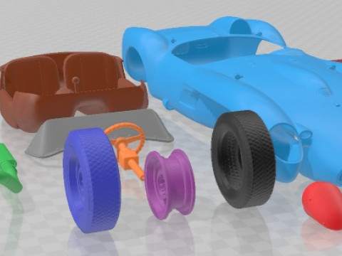 Ferrari 250 Testa Rossa 1957 Printable Car 3D Print Model