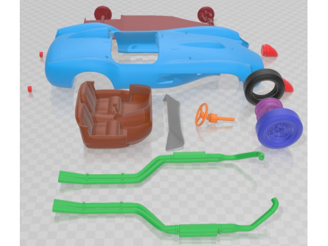 Ferrari 250 Testa Rossa 1957 Printable Car 3D Print Model