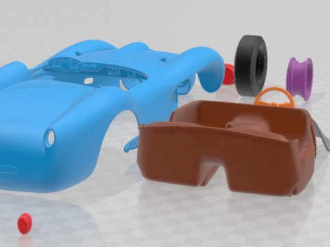 Ferrari 250 Testa Rossa 1957 Printable Car 3D Print Model