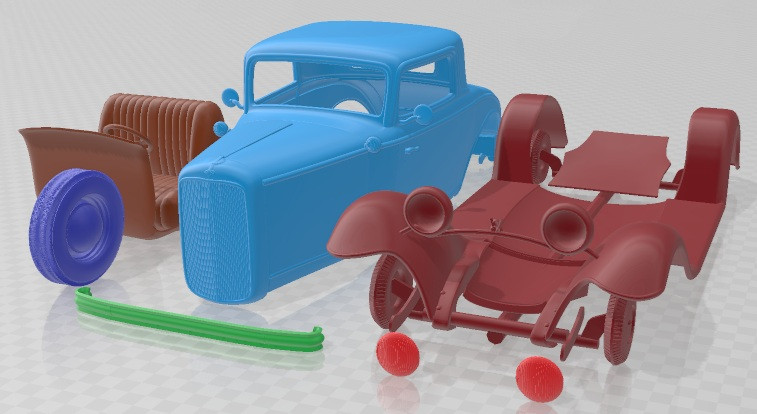 Model B De Luxe Coupe V8 1932 Printable Car 3D Print Model .c4d .max .obj .3ds .fbx .stl .blend 