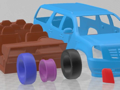 Cadillac Escalade ESV 2010 Printable Car 3D Print Model